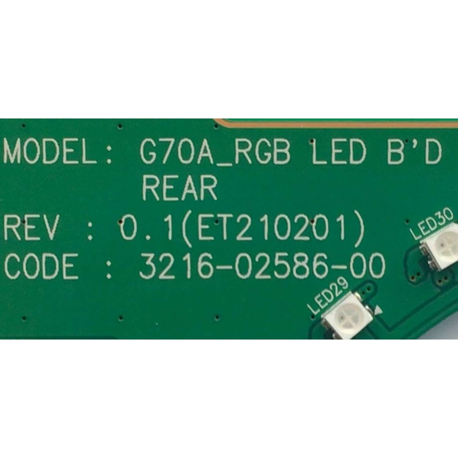 LED RING PARA MONITOR / NUMERO DE PARTE 3216-02586-00 / ET210201 / A53818A / MODELO LS28GA700NNXZA LA01 - Imagen 3